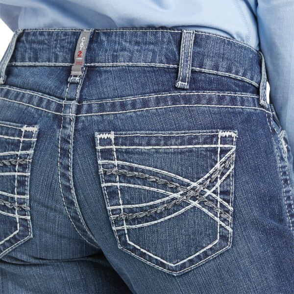 Ariat Women's FR DuraStretch Entwined Boot Cut Jean in Oceanside